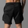 Herrshorts 2 i 1 dubbelskikt shorts män gym fitness träning bermuda kör sport snabb torr korta byxor manliga sommar avslappnad strand shorts w0327