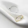 Band Rings TrustDavis подлинное 925 серебряное серебряное серебро Простые прекрасные нежные ослепительные кольцо пальца CZ для женщин Gilr Silver 925 Ювелирные изделия DA975 G230327