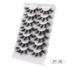 Natural Thick 3D False Eyelashes Messy Crisscross Soft Light & Vivid Handmade Reusable Multilayer Fake Lashes Full Strip Lash Extensions