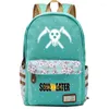 Backpack Animal Soul Eater menino menina garotos bolsas de livro de escolas Mulheres Bagpack Teenagers School School School Laptop Travel