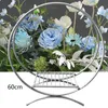 Decorative Flowers Wreaths Round Metal Wedding Arch Gold Double Hoop Party Background Flower Balloon Stand Decor Supplies for 607780cm 230327