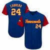 2023 Drużyna Baseball Jersey Jose Altuve Ronald Acuna Jr Miguel Cabrera Salvador Perez Eugenio Suarez Andres Gimenez Arraez Anthony Santander Peralta