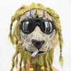 Maski imprezowe Halloween Maski Pchana maska ​​zwierząt Full Face Zabawne Lwa Taneczne Party Dreadlocks Lion King LaTex Mask 230327