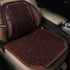 Fundas de asiento de coche con soporte lumbar Cojín de cuentas de madera universal Almohadilla lavable antideslizante para