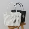 Beach Bags Korean Ins Woven Basket Handbasket Pp Buy Vegetable Women s Handbag Bag 230327