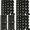 Pierre 8Mm Obsidienne Noire Naturelle Perles Rondes En Vrac 15 Brins 4 6 8 10 12 14Mm Choisissez La Taille Pour La Fabrication De Bijoux Drop Delivery 202 Dhij2