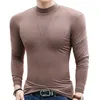 Мужские футболки Arcsinx с длинным рукавом футболка для мужчин Plus Plus 4xl Fitness Frush Turtleneck Man Slim Fit Men's Fit Fit Man с длинным рукавом Modal 230327