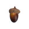 Decorative Flowers 3cm Beautiful False Acorns Foam Reusable Eco-friendly Autumn Kitchen Table Decoration Nuts Props Fake DIY