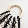 Beach Bags Summer New Ins Cotton Cord Hollow Woven Sen Straw Seaside Holiday Handmade Net 230327