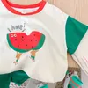 Ensembles de vêtements MILANCEL Summer Boys Set Cute Watermelon Print Tee and Shorts 2 Pcs Suit 230327