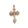 Charms 5pcs Cross Pendant for Women Bracelet Necklace Making Bling GoldPlate Charm Jewelry Creation DIY Accessory Wholesale 230325