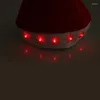 Christmas Decorations 1 Pcs Luminous Hats Cute Nonwovens Hat Glowing Led Red Flashing Star Party Supplies Event Gift Cap A40
