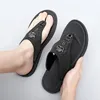 Designer Summer Men Slide Fashion Slip-on Beach Slippers Conceal Bunion Design Outside Shoes Flip Flops Sandals