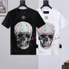 New Fashion Chest ricamo T-shirt da uomo manica corta Casual pp tshirt Hipster Fractal Pattern tees Cool Tops Spedizione gratuita Wolf Skull