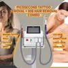 2023 2 em 1 808 Diodo Remoção permanente de cabelo q comutada e portátil portátil 755 nm Máquina de remoção de tatuagem a laser de picossegundos