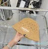 Women High Version Woven Straw Hat Bucket Hats Net Candy Colors With Letter Hat For Summer 99