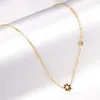 Chains 2023 Necklace For Women Small Daisy Pendant Summer Girls' Beach Jewellery Stainless Steel No Colour Loss