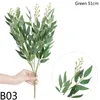 Decorative Flowers Artificial Plants Willow Bouquet For Home Decor Wedding Decoration Fake Leaves Vine Wreath Garden Balcony Green