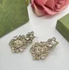 Boucles d'oreilles en cristal à breloques, nouvelle mode, boucles d'oreilles de styliste pour dames, fête de mariage, cadeau de Couple, bijoux avec boîte, 2023