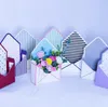 Embrulho de presente 50pcs mini papel criativo envelope caixa dobrável caixa de flores bouquet rosa floral embalagem atacado