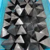 Ander thuisdecor 100 Echte natuurlijke Shungite Pyramid Tower Energy Raw Gemstone Point Stone Healing Chakra Balancing Radiation Blocker 24cm 230327