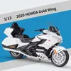 RC Robot WELLY 1 12 Honda Gold Wing Moto Simulation Alliage Modèle Adulte Collection Décoration Cadeaux Jouets pour Garçons 230327