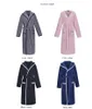 Liefhebbers voor heren slaapkleding Winter Lang Flanel Coral Fleece Warm massief badjas vrouwen mannen kimono roze badjas bruidsmeisje sexy kleedjurk