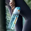 Water Bottles Spray BPA Free 600ml Outdoor Sport Gym Fitness Drinking Multifunctional Shaker 230327