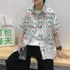 Camicie casual da uomo per uomo 2023 Abiti vintage Camicia hippie Cardigan anime Manga Harajuku Top manica lunga Camicetta moda coreana