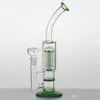 12 Zoll hohe grüne Glasbong-Arm-Baum-Perkolator-Wabendiffusor-Dab-Rig-dicke Bohrinseln, die Wasserpfeife rauchen, 18,8-mm-Innengewinde-Glasbong