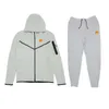 Cu4495-063 Mens Tracksuits Tech Fleece Full zip Hoodie الركض الرياضي للملابس الرمادية مقنعين سستة طويلة الأكمام طويلة الأكمام.