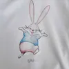 23ss designer infantil camiseta infantil camiseta infantil roupas de bebê menino gola redonda algodão puro coelho impressão logotipo manga curta roupas infantis roupas infantis