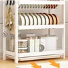 Storage Holders Racks 1 3 Tiers Dish Drainer Bowl Plate Drying Rack Spice Sink Holder Tableware Drainboard Kitchen Counter Shelf Organizer 230327