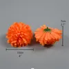 20pcs Fleurs artificielles Chrysanthemum Heads Marigold Flower Heads for Home Wedding Banquet Decor