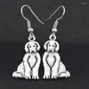 Dangle Earrings Cute CartoonLabradoodle Dog Drop Brincos Big Long For Women Earings Fashion Jewelry Pendientes Bijoux Femme