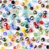 Other 3 4 6 8 Mm Czech Ab Color Glass Beads Round With Hole Faceted Crystal For Jewelry Making Handmade Supply 100Pcs Drop Deli Dhopb