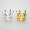 Ljushållare krona tårta topper vintage tiara toppers baby shower födelsedag dekoration guld silver liten för pojkar flickor dh9822