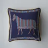 2023 Fashion Luxury Brand Design Horse Silk Pillowcase Sofa Throw Pillow Chair Car Cushion Cover Home Decoration Pillow