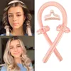 عصابة رأس قضبان لا تسخن ، كيرلر الشعر بدون حرارة لا يوجد شريط تجعيد الشعر مع مقاطع شعر و scrunchie ، تجعيد تجعيد الشعر بكرات الشعر الحريرية