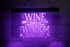 TR3836 LED Strip Lights Sign Wine Goes in Wisdom Comes Out 3D Engraving Free Design Wholesale Retail