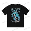 Men's T-Shirts Trapstar Flame Dice HD Print Short Sleeve Street Loose Casual Crew Neck Unisex T-Shirt T230327