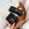 groothandel schoudertassen 2 kleuren multifunctionele opvouwbare studententas eenvoudig en veelzijdig effen kleur lederen lange portemonnee naaien geruite mode clutch bag 84556 #