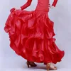 Scen Wear Flamenco Dance Kjol Standard Ballroom kjolar Tango Latin Dancing Dress Kaka Vestido Flamenca