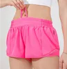 Lulus-08 ontwerpers yogashorts voor dames Pasvorm Ritszak Hoge taille Sneldrogend lulus lemon Damesstrain Short Losse stijl Ademend gymkwaliteit Klassieke trend 80ess