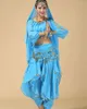 Stage desgaste 2023 2pcs Defina o traje de dança da barriga Bollywood Bellydance Womens Dancing Conjuntos 4 PCs