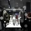 Duvar çıkartmaları 2023 Mutlu Yıl Noel Süslemeleri Ev Snoweflake Evi Sticker Dükkanı Cam Dekorasyonu PVC Navidad