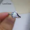 Band Rings LeeChee 100 Natural Opal Ring for Women Wedding Engagement Gift 57mm Colorful Gemstone Fine Jewelry Real 925 Sterling Silver Z0327