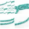 Stone 8Mm Wholesale 4 6 8 10 12Mm Natural Blue Amazonite Round Loose Jewelry Beads Agat 15 Diy Drop Delivery 202 Dhteh