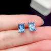 Серьги -грибки kjjeaxcmy fine jewelry 925 Silver Natural Blue Topaz Girl Noble Продавая поддержка ушей Тест в китайский стиль