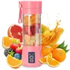 Portable Electric Fruit Juicer Tools Handhållna Vegetabiliska juicer Maker Blender laddningsbar Juice Making Cup Kitchen Tools med USB -laddningskabel DHL FAST